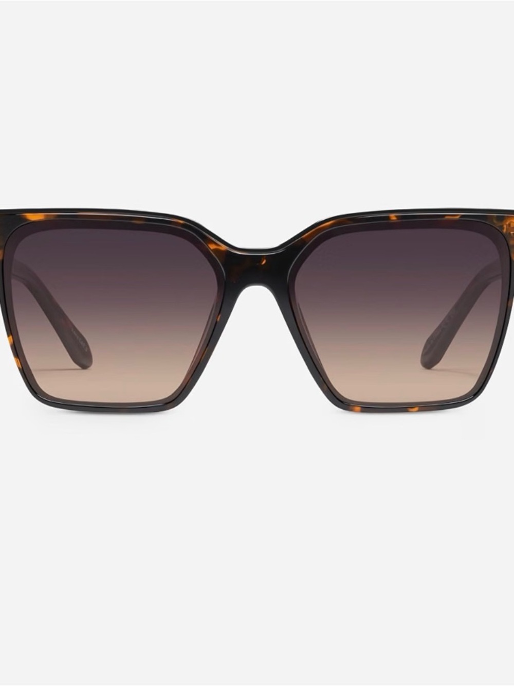 QUAY Level Up Square Sunglasses for Women - Tortoise/Smoke Taupe
